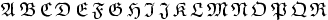 \mathfrak{A\,B\,C\,D\,E\,F\,G\,H\,I\,J\,K\,L\,M\,N\,O\,P\,Q\,R}