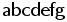 \mathsf{abcdefg}