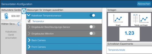 Auswahldialog Sparkvue